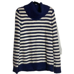 Banana Republic heritage Sweater L blue and white stripes